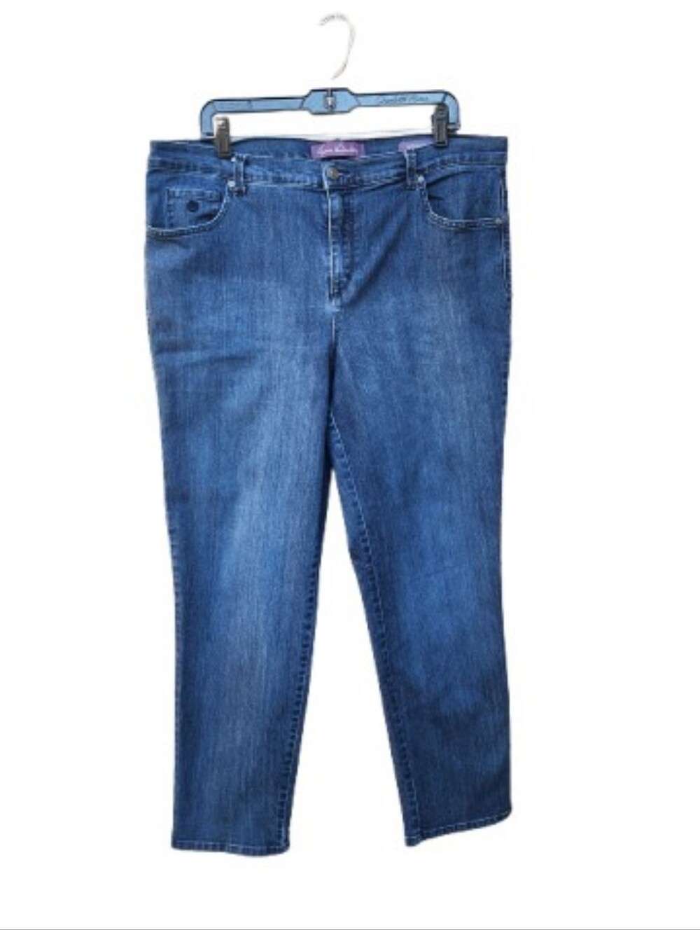 Gloria Vanderbilt Plus Blue Jeans Amanda Cotton Blend 5-Pocket